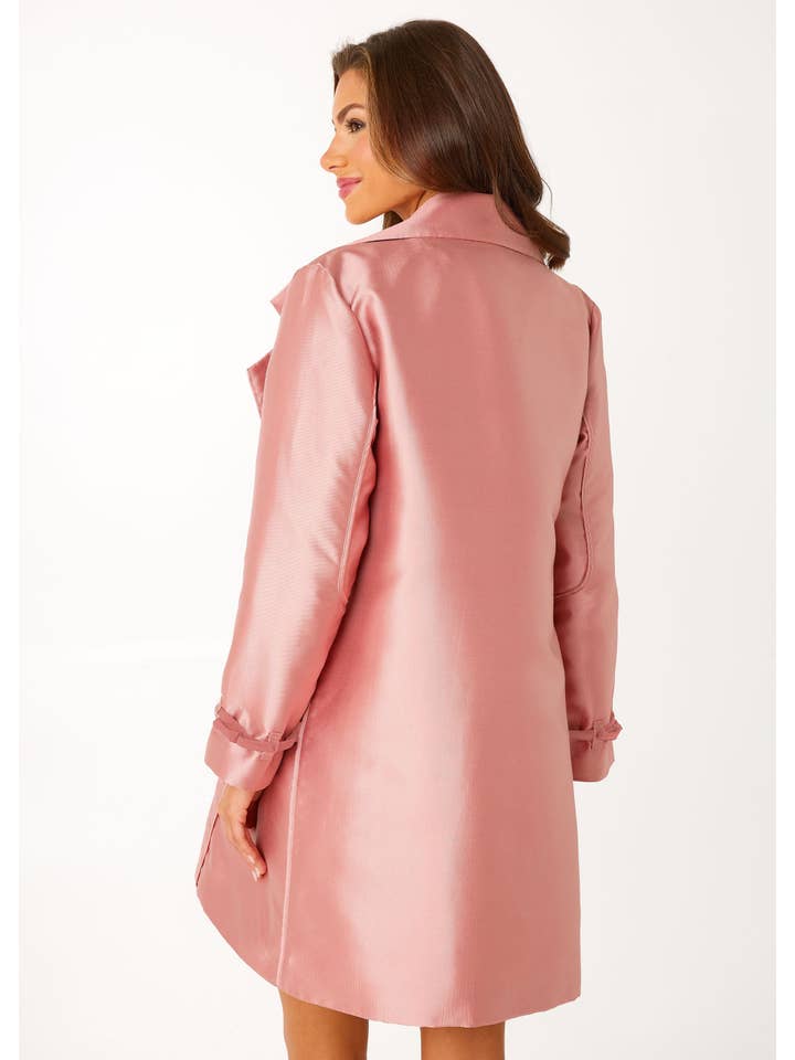 Pink Marisol Coat Blush Mikado for wholesale on Faire4