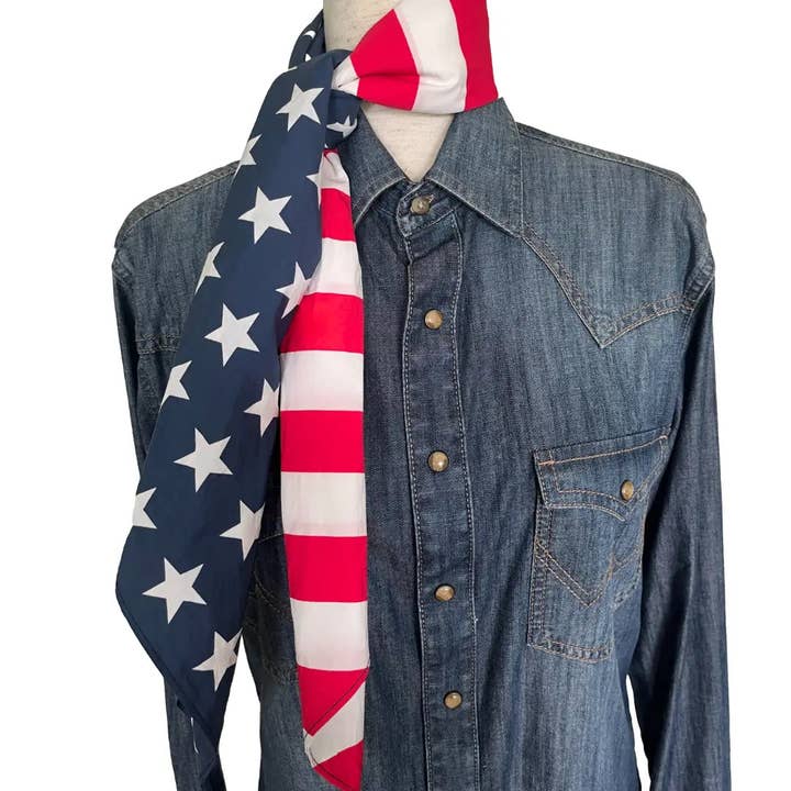 Cowtown Wild Rags - Wholesale Bandana - Unisex - Cowboy Bandana 36" (Freedom) 100% Cotton3