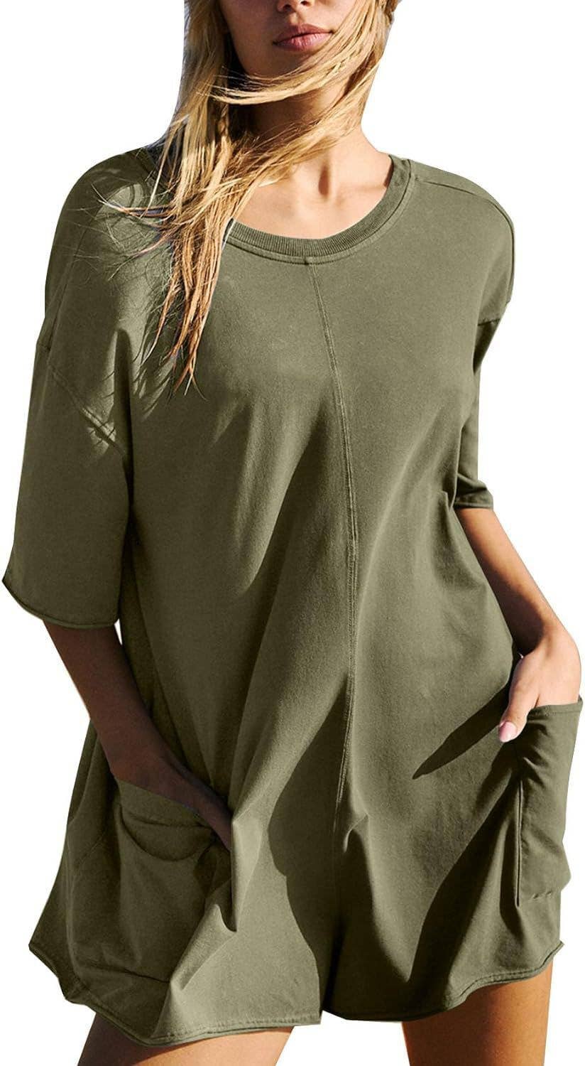 Rosa Clothing - Wholesale Romper - Women's - Short sleeve T-shirt low back romper5