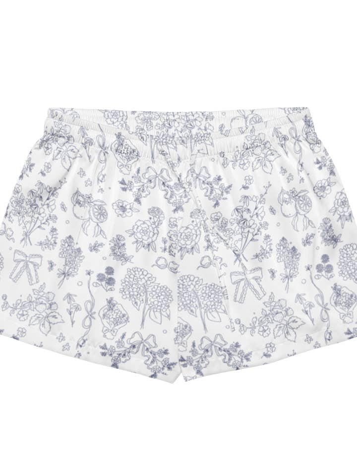 Shorts de pyjama Blossom et Bow | PJS de mariée pour la vente par kash co studio