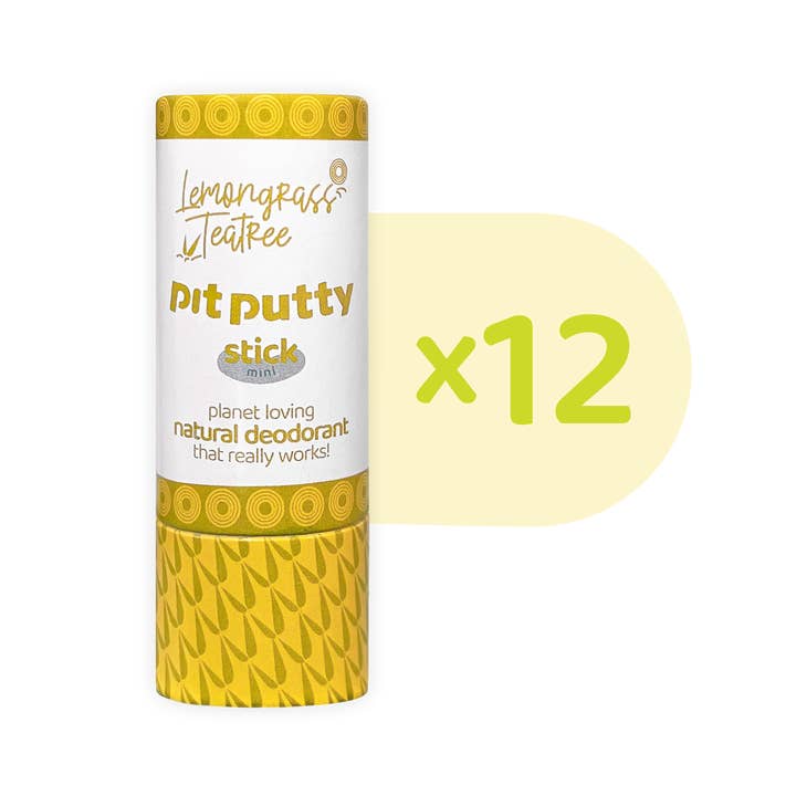 Citroengras Teatree Pit Putty, Mini Stick, (12 x 11 g) voor wholesale door Pit Putty (UK)