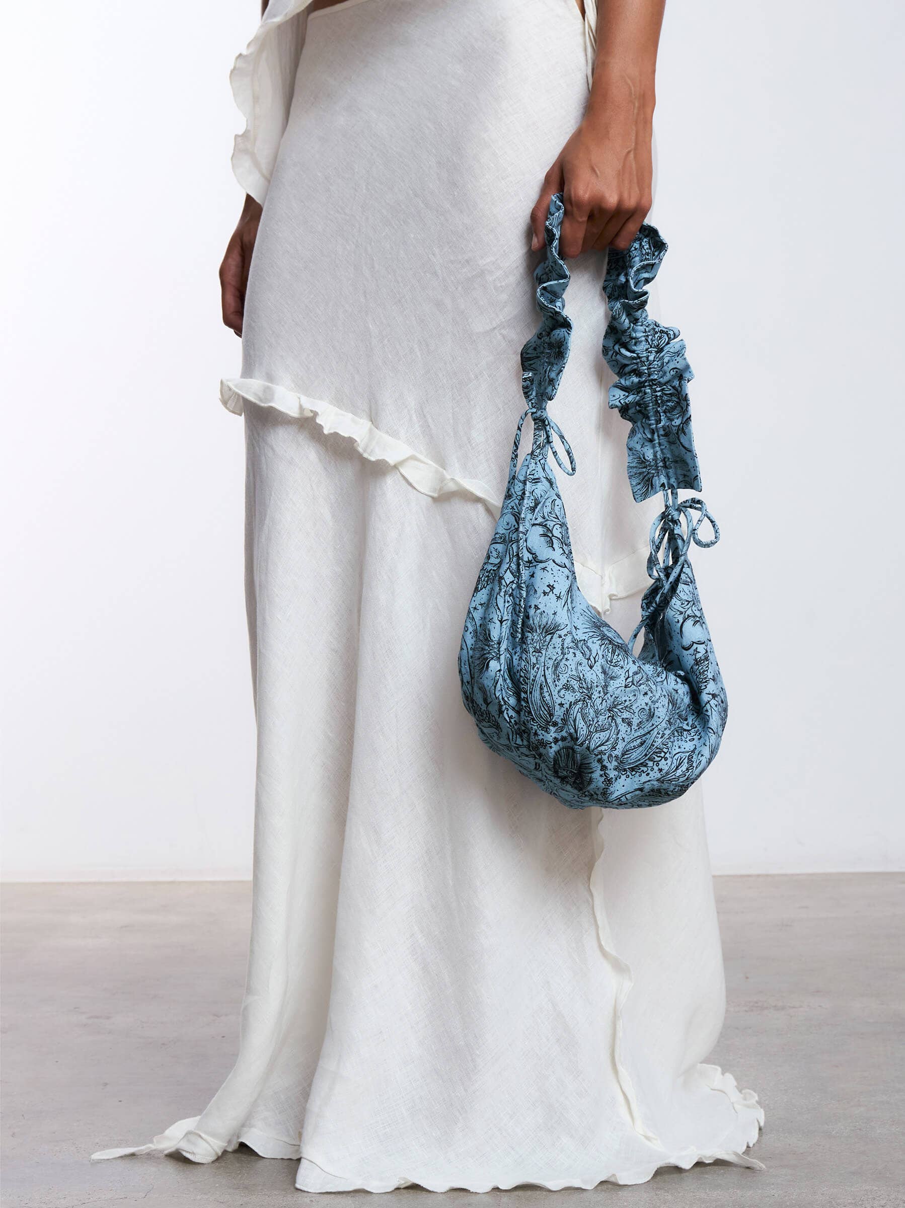 CARMEN SAYS - Wholesale Skirt - Women's - Falda Éxtasis de Lino Blanco6