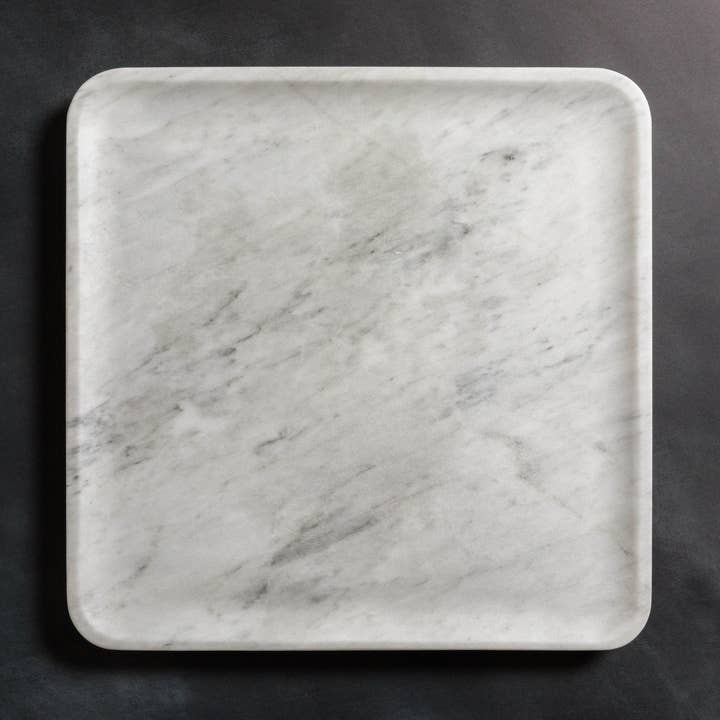 Livia Tray - White Marble for wholesale by Studio H Collection
