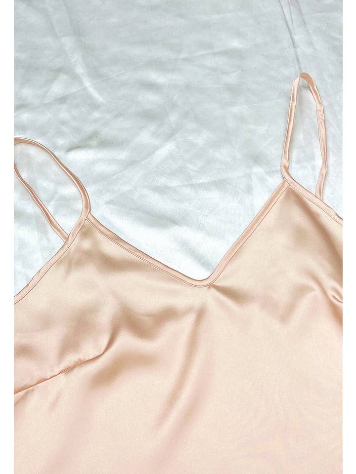 Anna Kaci Wholesale - Wholesale Lounge Set - Women's - Satin Tank and Ruffle Hem Shorts49