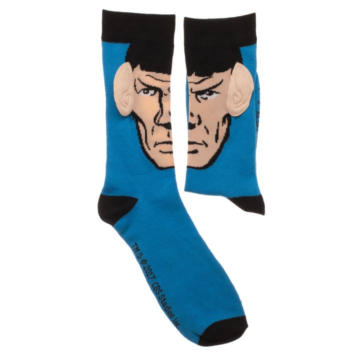 Bioworld Merchandising - Wholesale Socks - Men's - Star Trek 3D Spock Men's Animigos 360 Character Socks2
