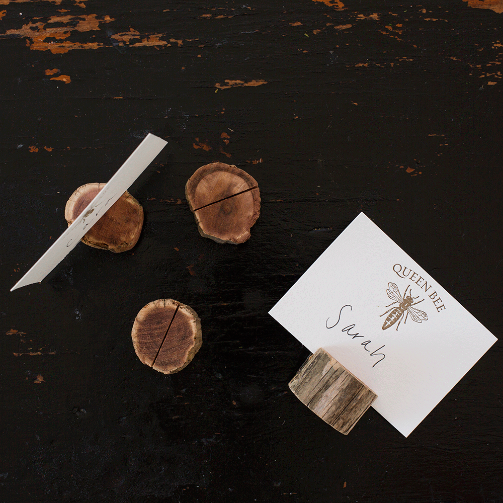 Ancesserie Letterpress - Venta al por mayor Tarjetas/soportes de mesa - Tarjeteros Timber0