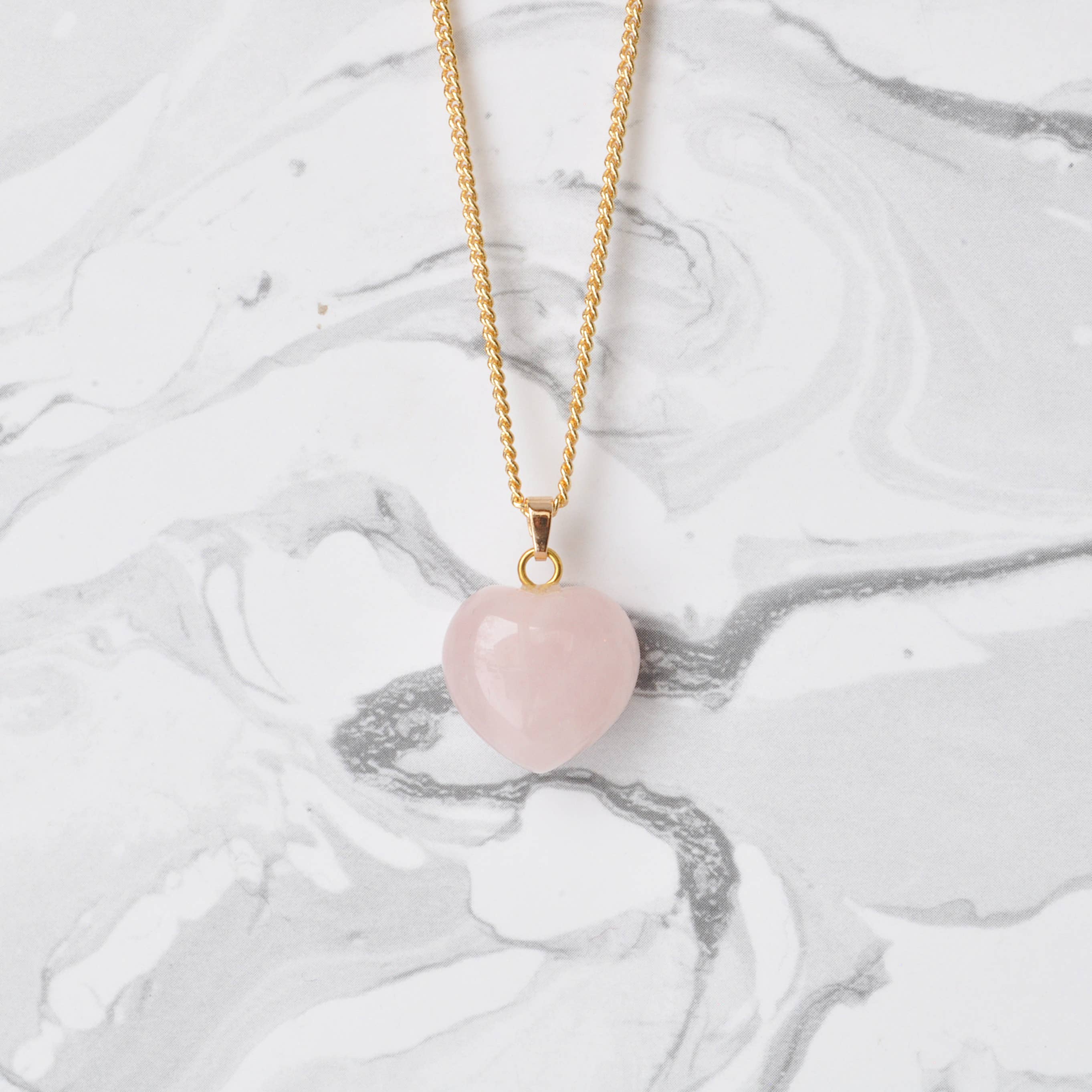 Libby & Smee - Wholesale Pendant/Charm Necklace - Crystal Gemstone Heart Necklace on Gold Chain14