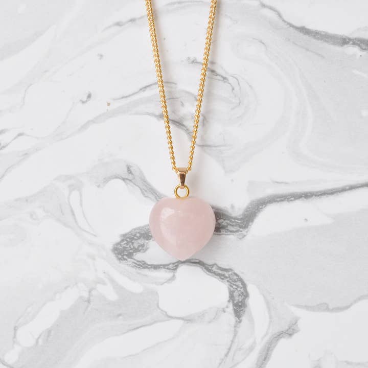 Libby & Smee - Wholesale Pendant/Charm Necklace - Crystal Gemstone Heart Necklace on Gold Chain14