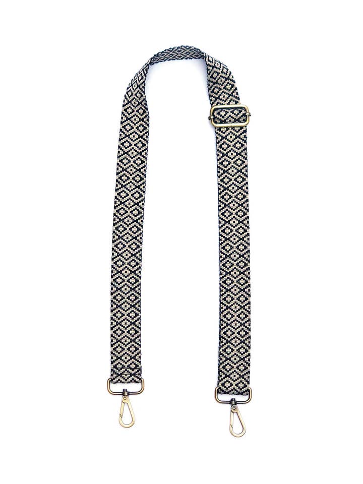 Skinny Southwest Strap in Black & White for wholesale by Bodomint