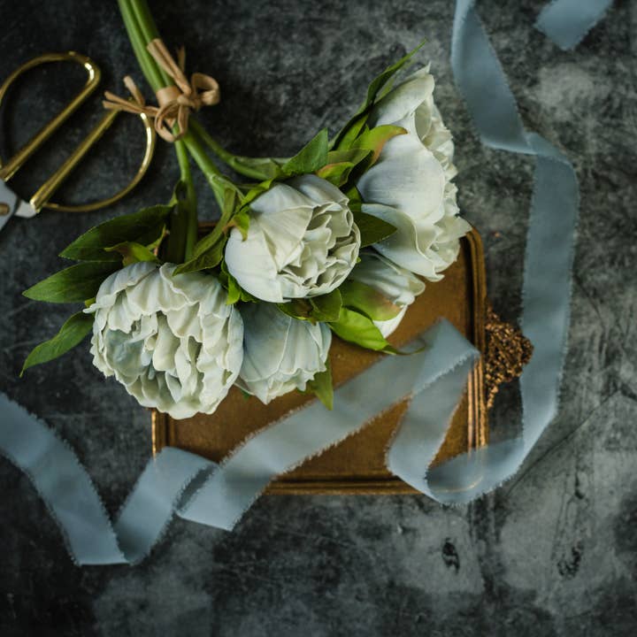 Ragon House - Wholesale Artificial Flowers - DUSTY BLUE PEONY BUNDLE