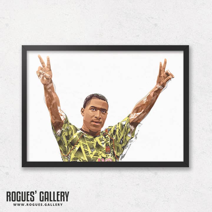 Rogues' Gallery – wholesale Art print – Kevin Campbell: Double V - Arsenal Star - A0, A1, A2 or A3