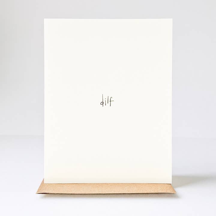 Dilf-kort for engroshandel hos under the stairs paper co.