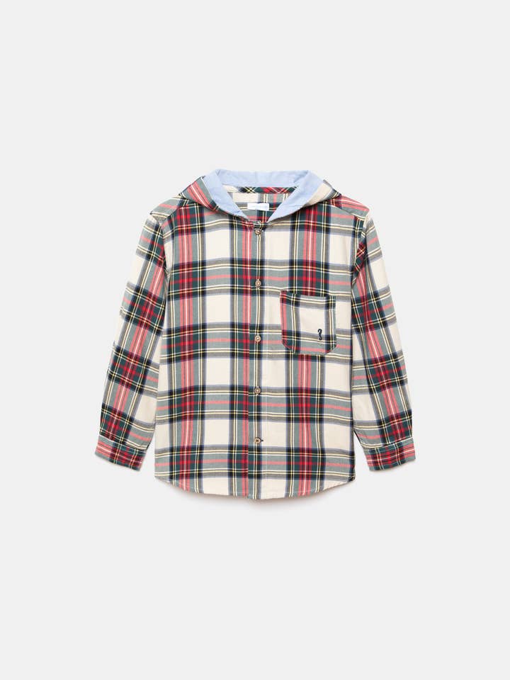 Camicia a Quadri con Cappuccio (582429-189) per la vendita all'ingrosso da parte di Lanidor Kids
