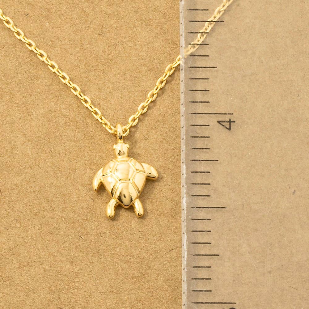 Fame Accessories - Wholesale Pendant/Charm Necklace - Gold Dipped Turtle Pendant Necklace3