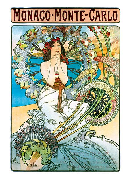 Laughing Elephant - Vendita all'ingrosso Biglietti di auguri generici - Alphonse Mucha - Biglietti in scatola per uso quotidiano1