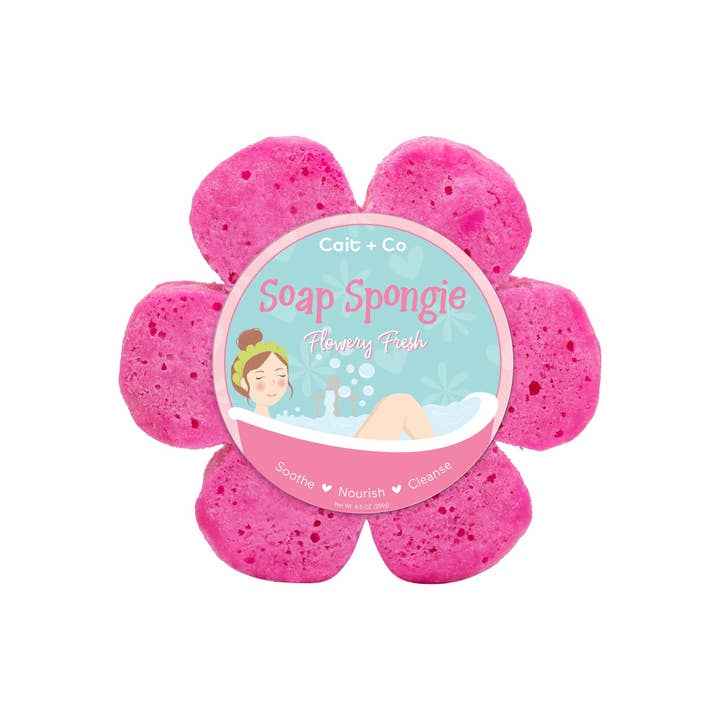 Cait + Co - Wholesale Bath Pouf/Sponge - Soap Infused Spongie-Flowery Fresh
