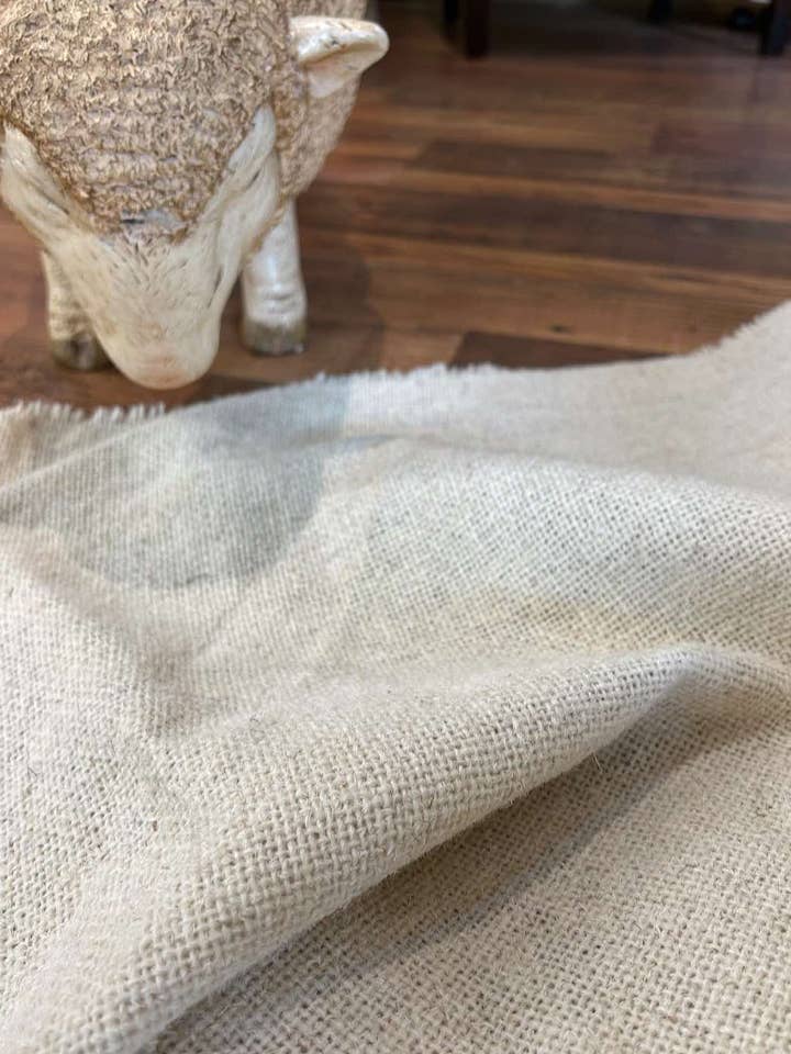 100% Welsh Wool Natural Fabric - 10.5ppi for wholesale by Sustainable Rope Ltd