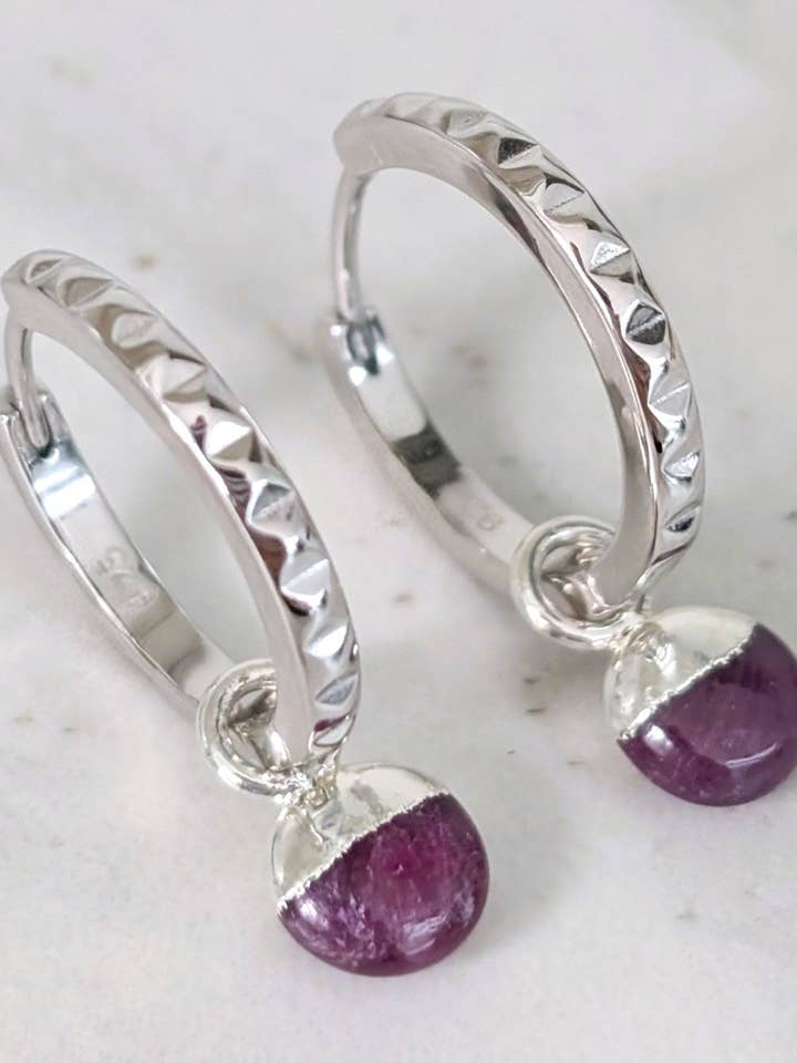 Pendientes de Rubí Orb, Piedra de Nacimiento de Julio para venta al por mayor de Lapis London