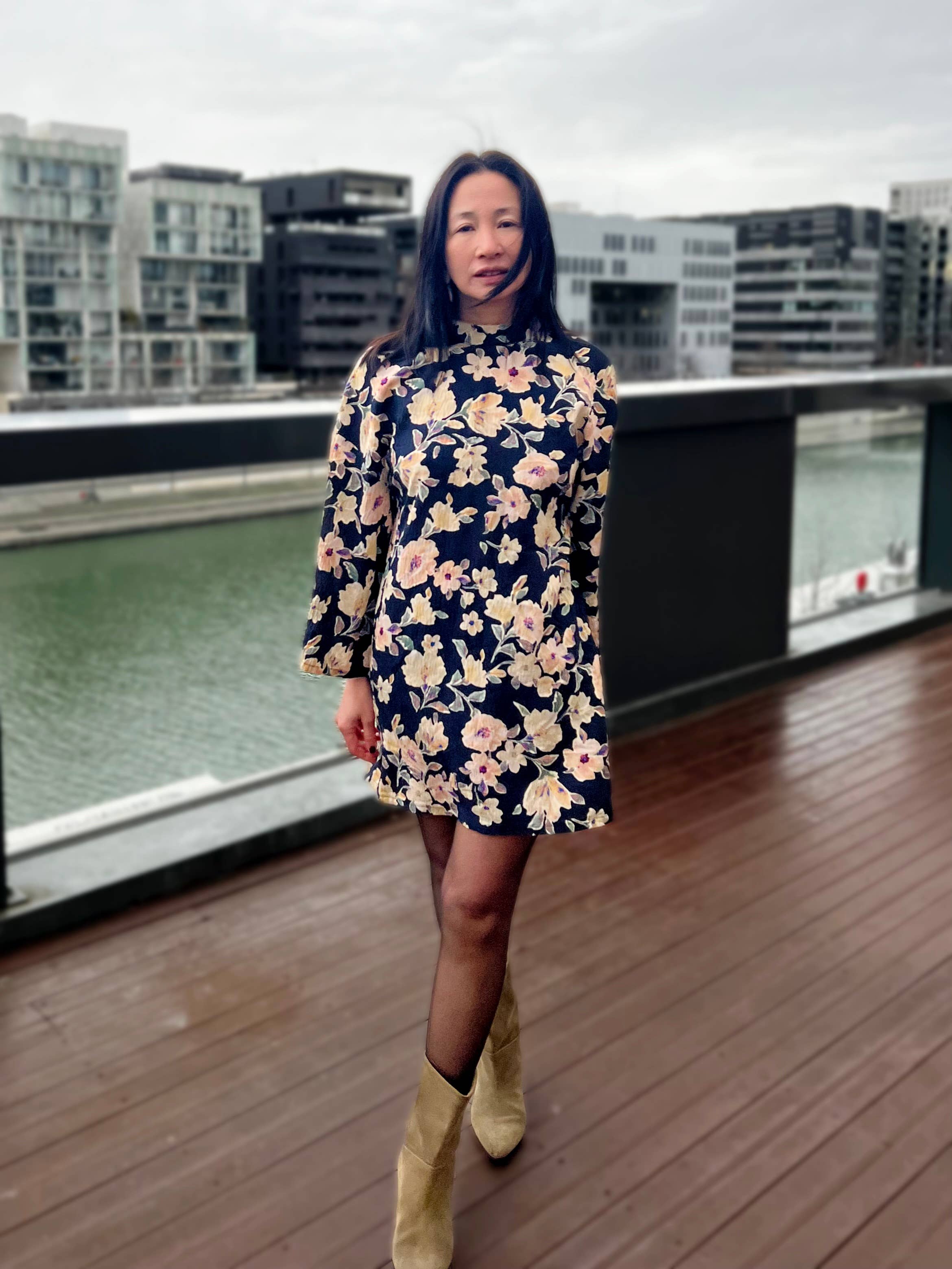 MY DRESS MADE - Wholesale Fabric - Satin and textured viscose fabric CAMELIA - Printed in France9