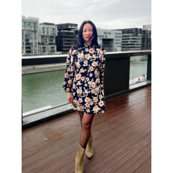 MY DRESS MADE - Wholesale Fabric - Satin and textured viscose fabric CAMELIA - Printed in France9