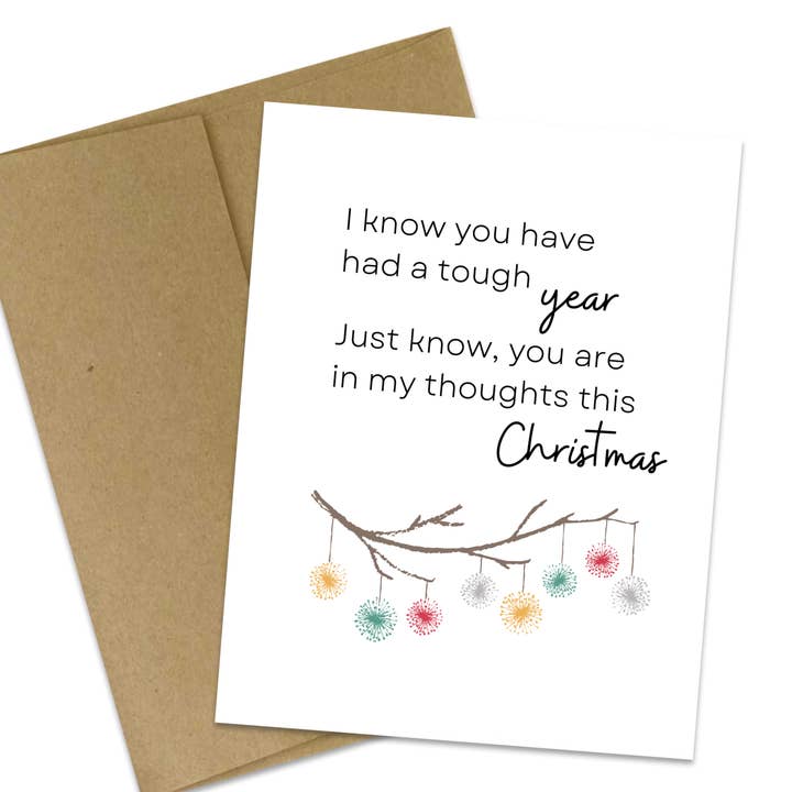 Julkort - Meddelande ”Tufft år” för wholesale av Butterflies + Halos