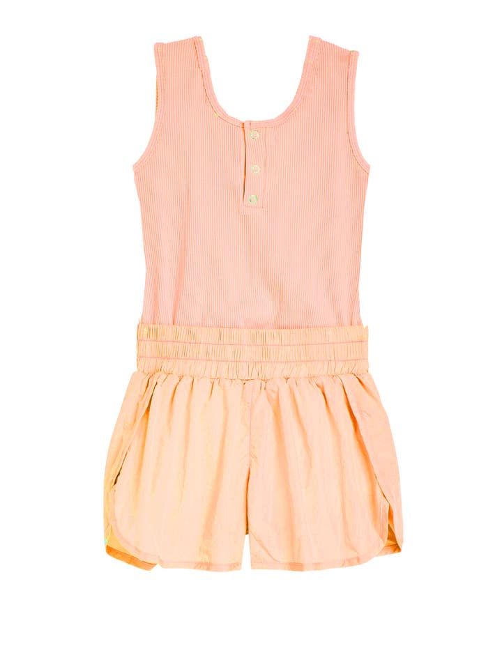 Tractr Jeans - Wholesale Romper - Kids - GIRLS-SOLID COLOR RUNNING ROMPER/2R746-K2YB