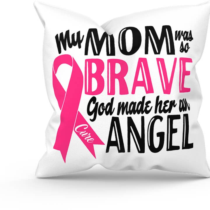 Mi mamá era tan valiente que Dios le hizo una almohada de ángel (con o sin inserto) para venta al por mayor de Perfectly Diverse Trendz, LLC