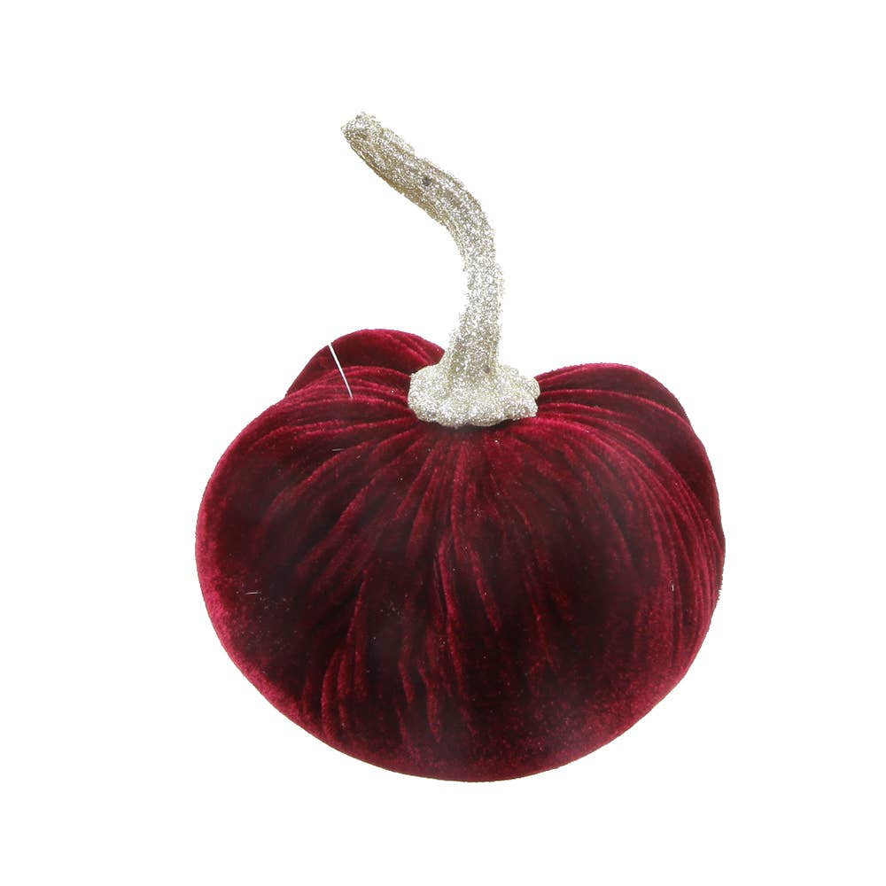 Flora Bunda Inc – Großhandel Tischdeko – Samtkürbis-Dekoration mit goldenem Stiel6
