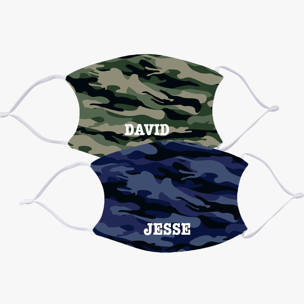 Monogramonline Inc. - Wholesale Protective Face Mask/Shield - Personalized Camo Design Face Mask w/ 2 Filters Included | Customized Printed Reusable Fashion Facial Cover0