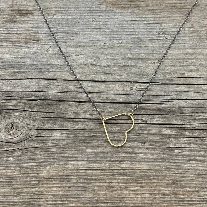Collier Cœur Texturé pour la vente par mercer & jayne