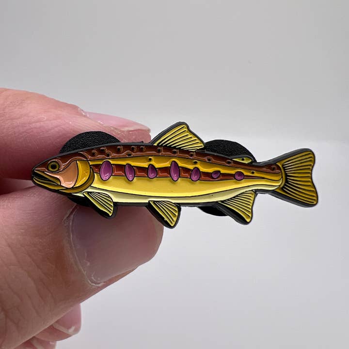 Golden Trout - Fish Pin with Gift Box for wholesale by Hooked Pins