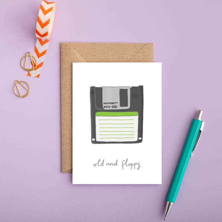 You've Got Pen On Your Face - Wholesale Birthday Card - Floppy Disc Birthday Card | Funny Birthday Card | Male Card