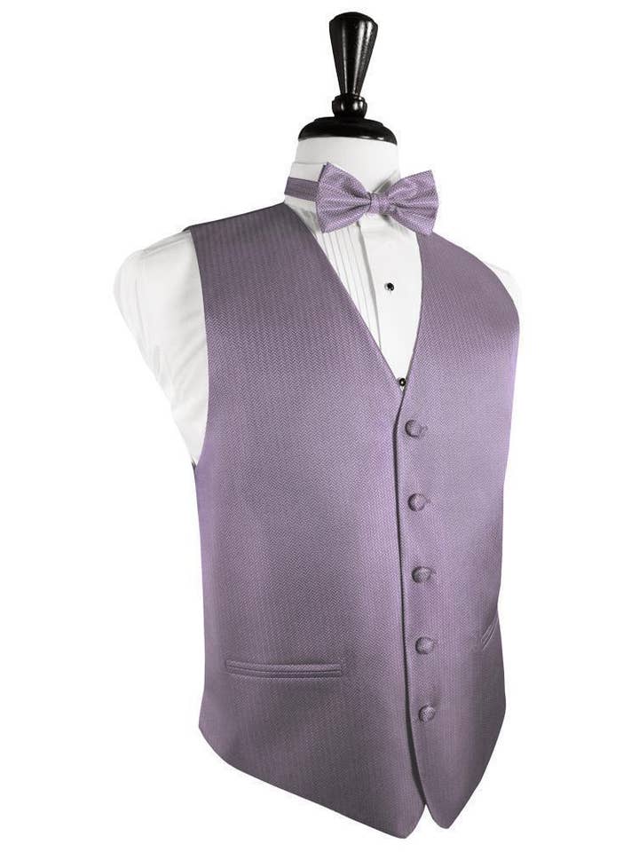 Heather Herringbone Tuxedo Vest for wholesale by Cardi International