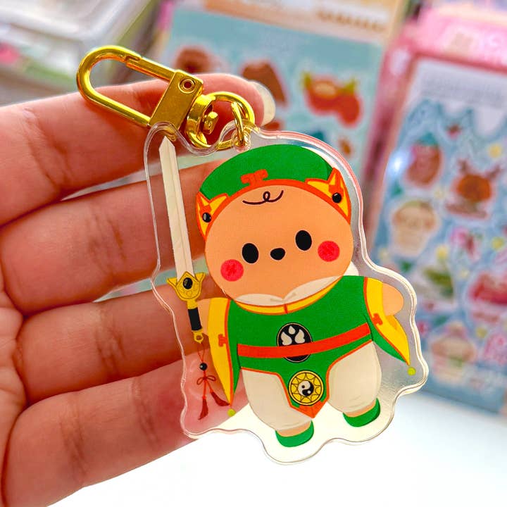 Llavero acrílico de oso lindo CardCaptor Sakura Syaoran Li para venta al por mayor de Pochistudios