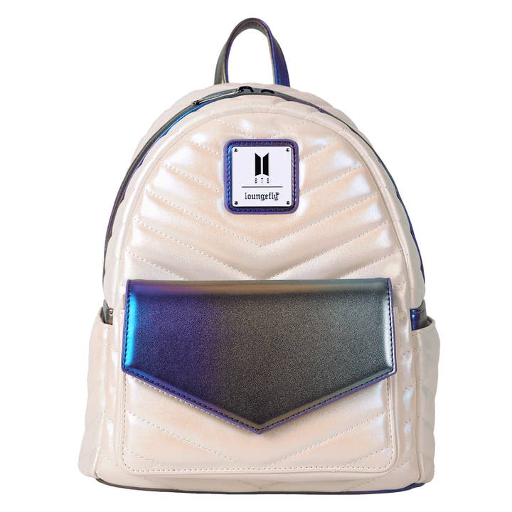 Funko Pop! By Loungefly BTS Iridescent Quilted Mini Backpack for wholesale by The Bag Hookup