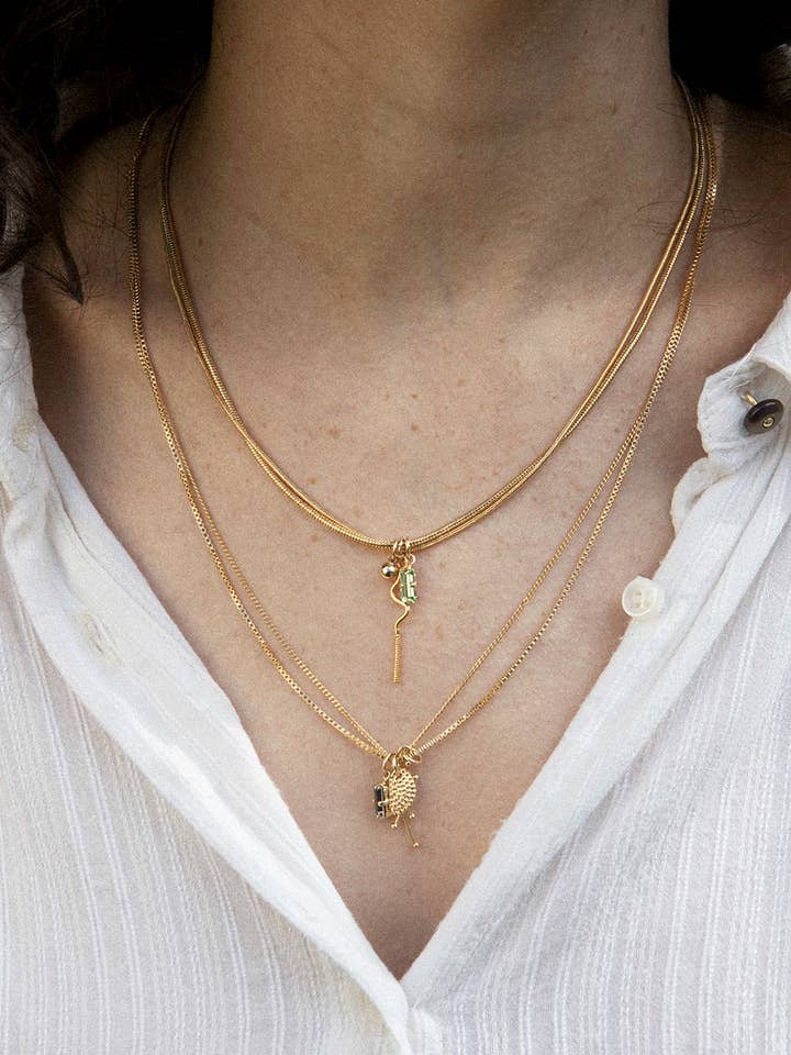 Epure double serpents necklace for wholesale by Judith Benita