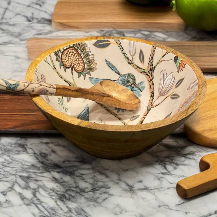 Hartsmede - Wholesale Serve Bowl - Medium Serving Bowl Set With Spoons Stunning Wood Salad Bowl6