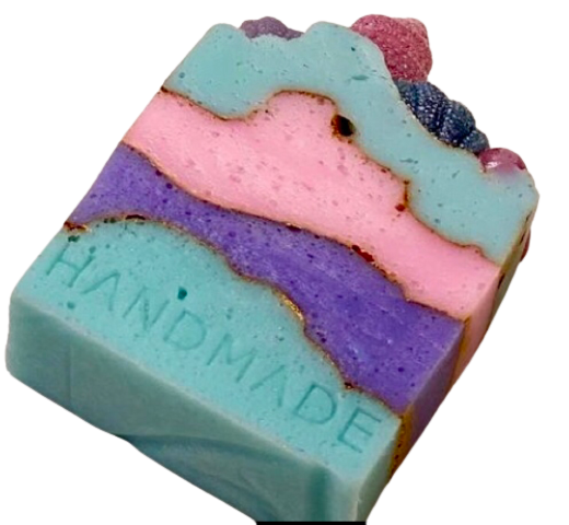 Priscila Leen Arts at Florida Soap Candle - Wholesale Bar Soap - The Mermaid Home Soap cold process handmade seashell fun1