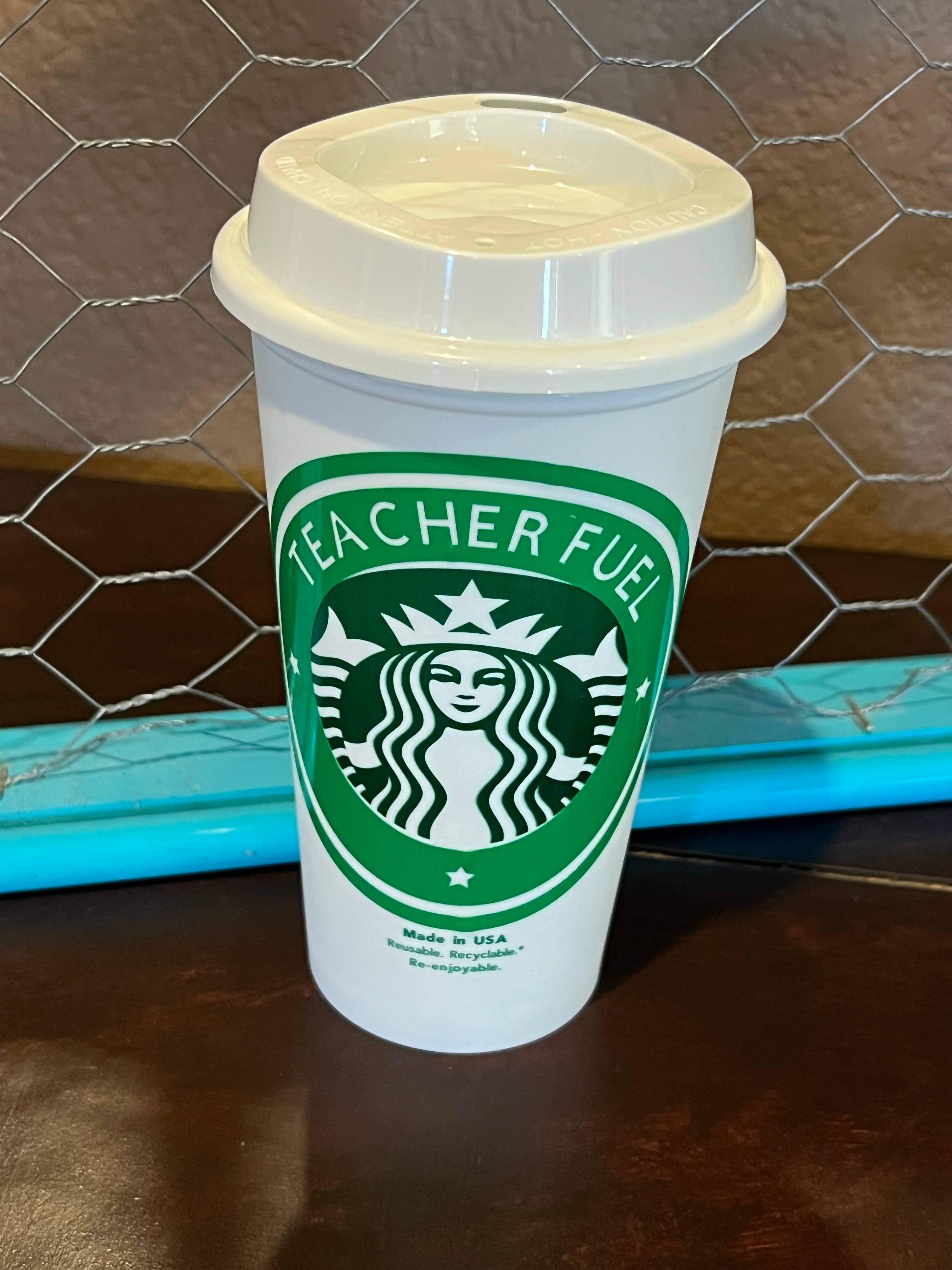 Happy Face Starbucks Reusable Venti Cup / Halloween Decor/ Always