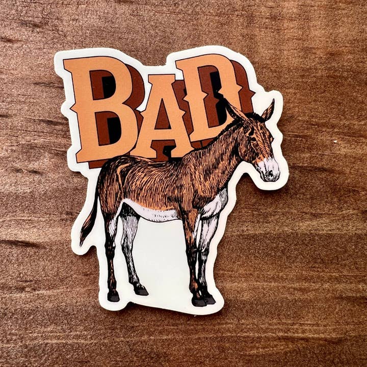 Bad Ass Sticker, Funny Donkey Sticker for Badass Bad Ass 038 for wholesale by 208T2.0
