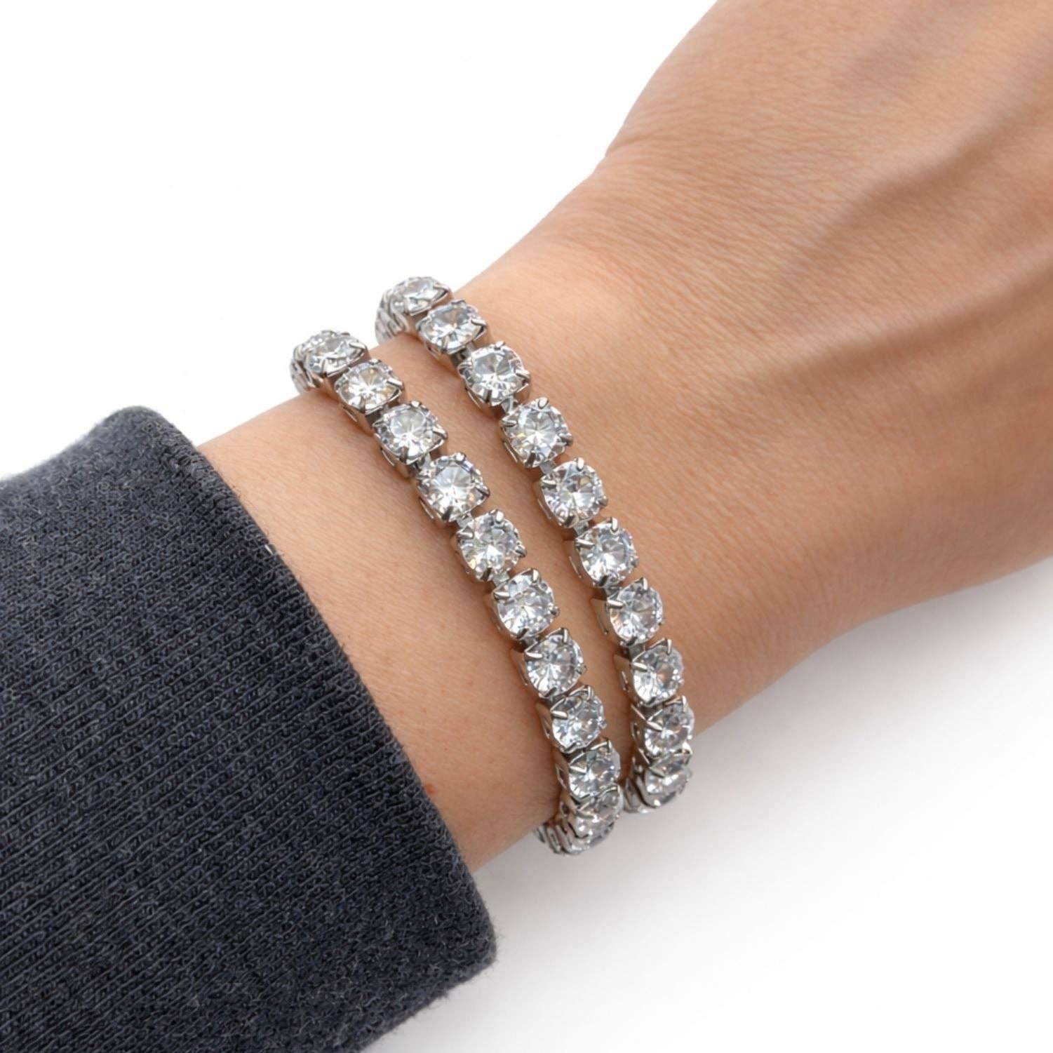 Jagged Halo Jewelry - Wholesale Tennis Bracelet - Diamond Tennis Bracelet5