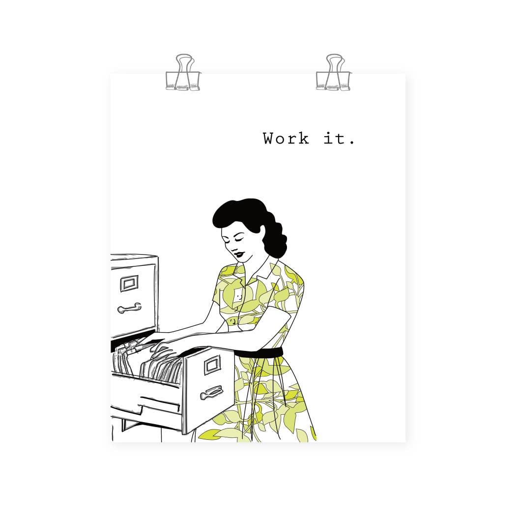 Dry Wit Goods - Wholesale Art Print - Work it, Art Print