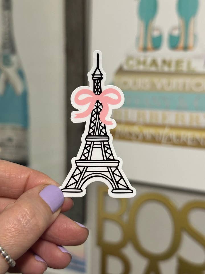 Eiffel Tower Sticker (Qty. 1)| Paris Stickers| France Stickers| Mon Cheri Stickers| Merci Stickers| Travel Stickers| Paris Coquette Stickers for wholesale by The Haus of Holly
