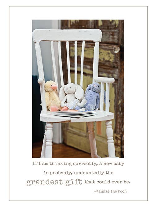 611nb : Si je pense correctement, un nouveau bébé est probablement, sans aucun doute, le plus beau cadeau qui puisse être. - Winnie l'ourson pour la vente par Bonair Daydreams