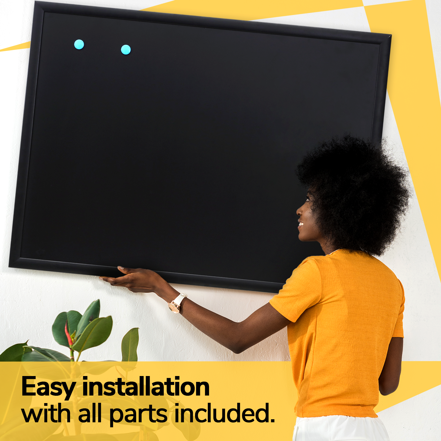 Homegrown Garden - Wholesale Chalkboard - 36x48 Magnetic Chalkboard - Black Frame1