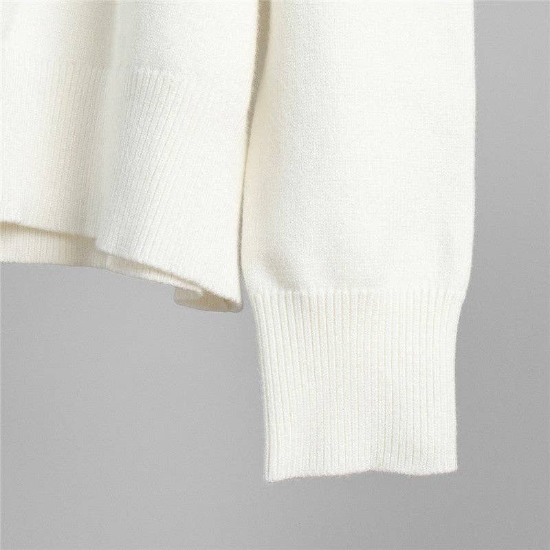 OceanusSwim – wholesale Knitted jumper – Women′s – Round Neck Solid Color Pullover Sweater6