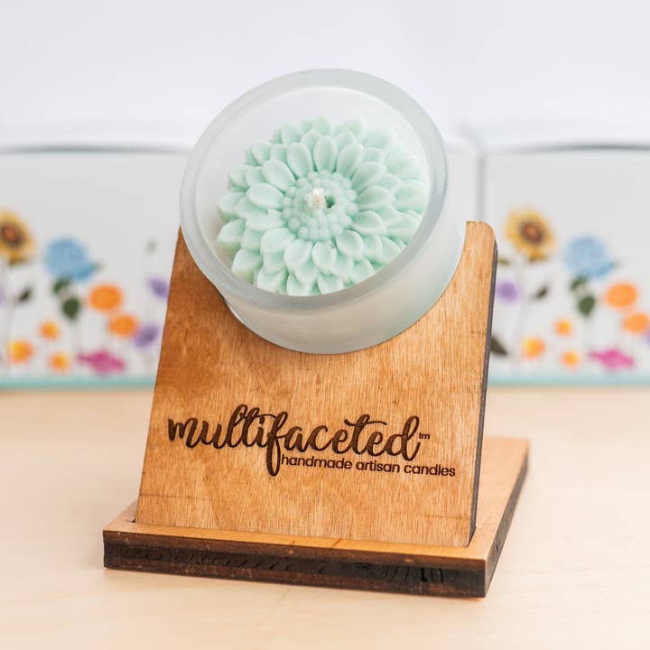 Multifaceted™ Artisan Candles - Wholesale Novelty Candle - Dahlia Flower Candle, Eco -Friendly Candle - multiple sizes3