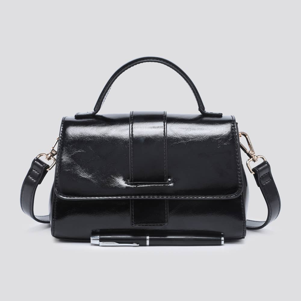 House of Milano - Wholesale Top Handle Bag - Women's - 25048 Vegan Leather Mini Crossbody Bag0