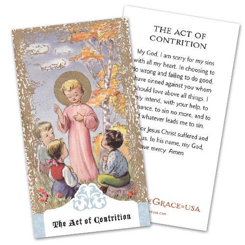 The Retro - a Full of Grace USA Company - Vente Cartes religieuses - Carte Sainte Acte de Contrition