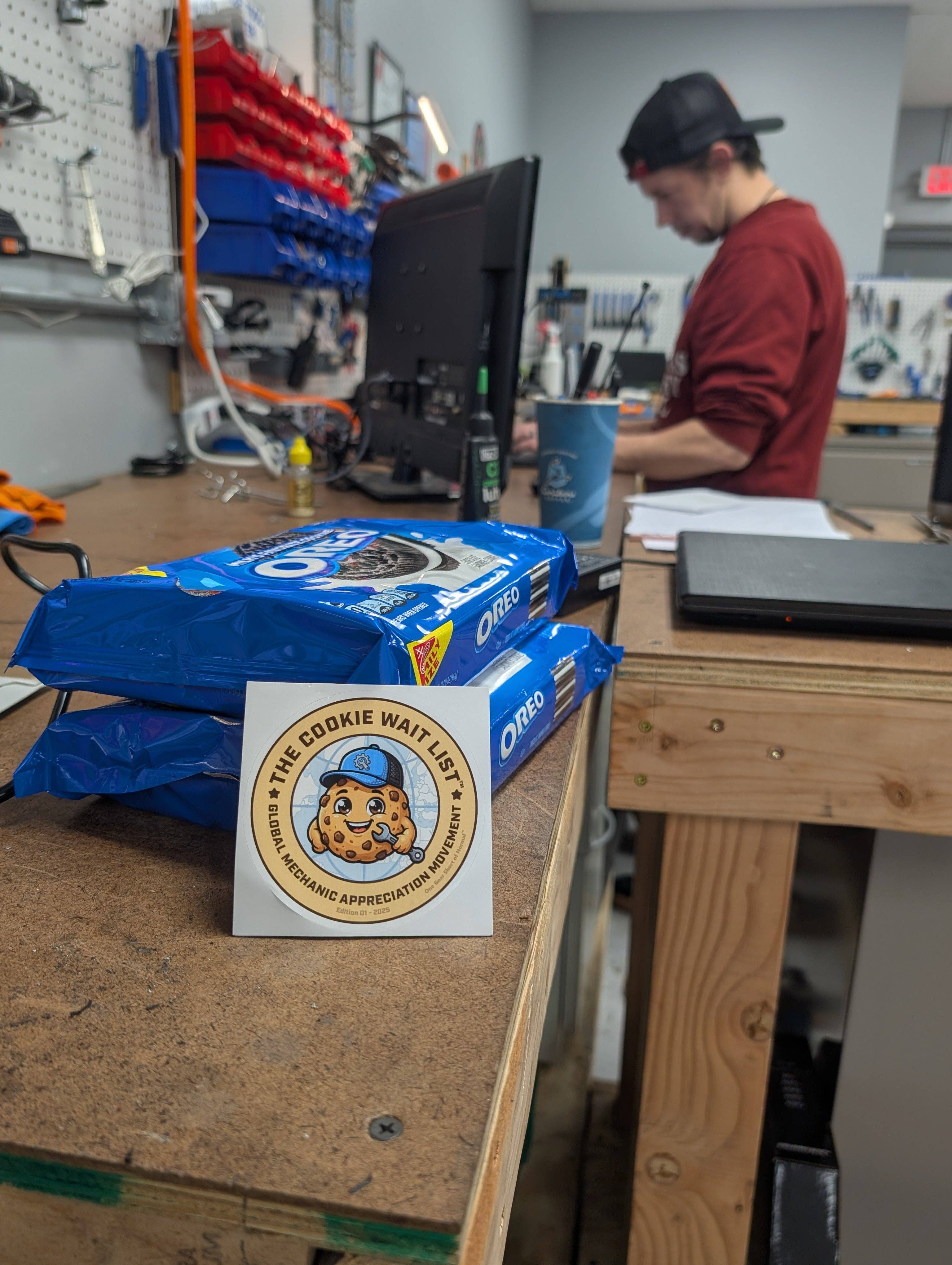 One Gear Short of Normal - Wholesale Sticker - The Cookie Wait List Badge Sticker – Official Cookie Drop Kindness Token2